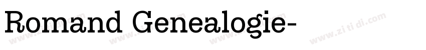 Romand Genealogie字体转换 Romand Genealogie字体转换